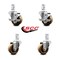 Service Caster 3 Inch High Temp Phenolic Wheel Swivel 3/4 Inch Square Stem Caster Brakes, 2PK SCC-SQ20S314-PHSHT-TLB-34-2-S-2 - alternate 5